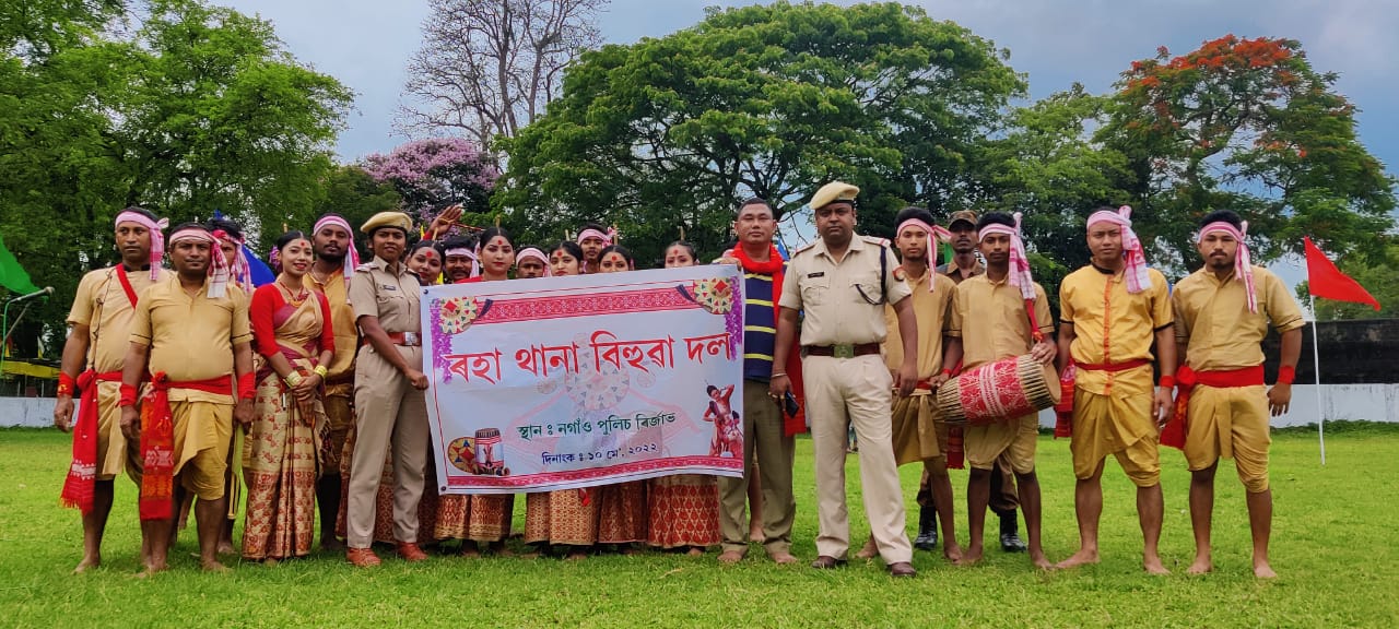 Raha police bags first prize at inter police station Bihu competition
