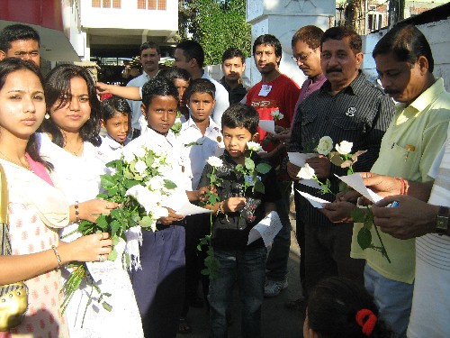 Appeal for Action with White Rose