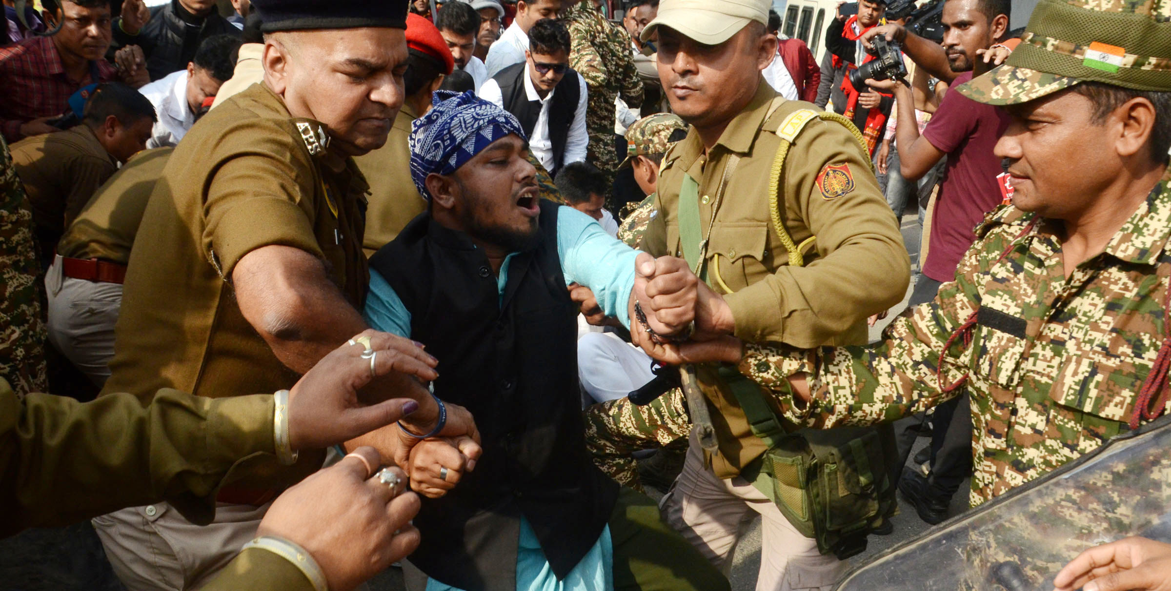 Congress leaders detained for protest over worker's death 