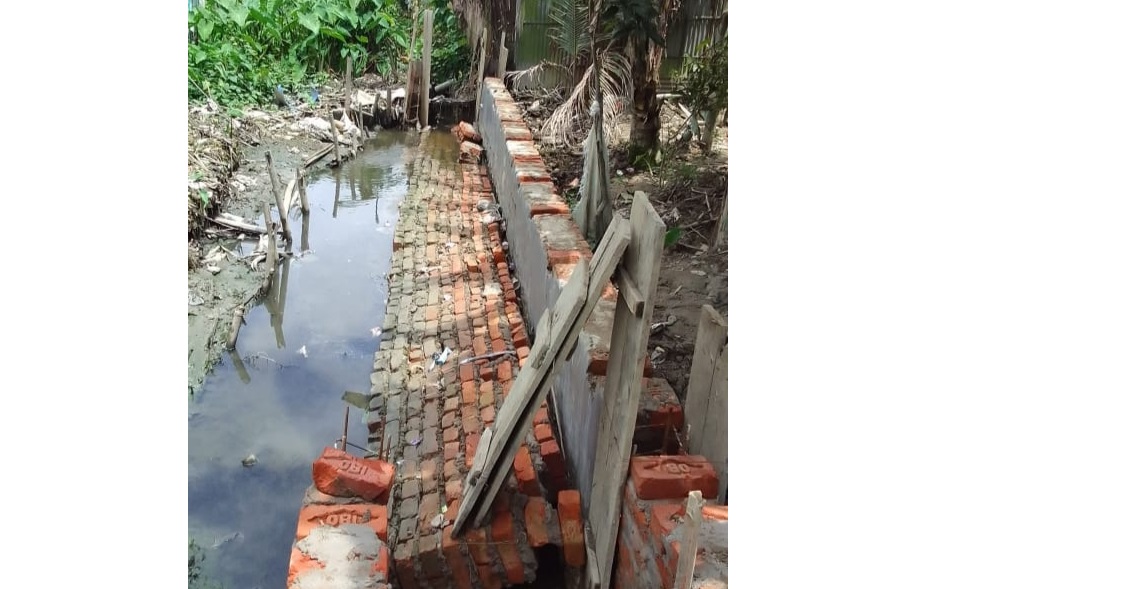 Junction Drain Wall Collapses Mid-Construction in Nazira, Sparks Public Outcry