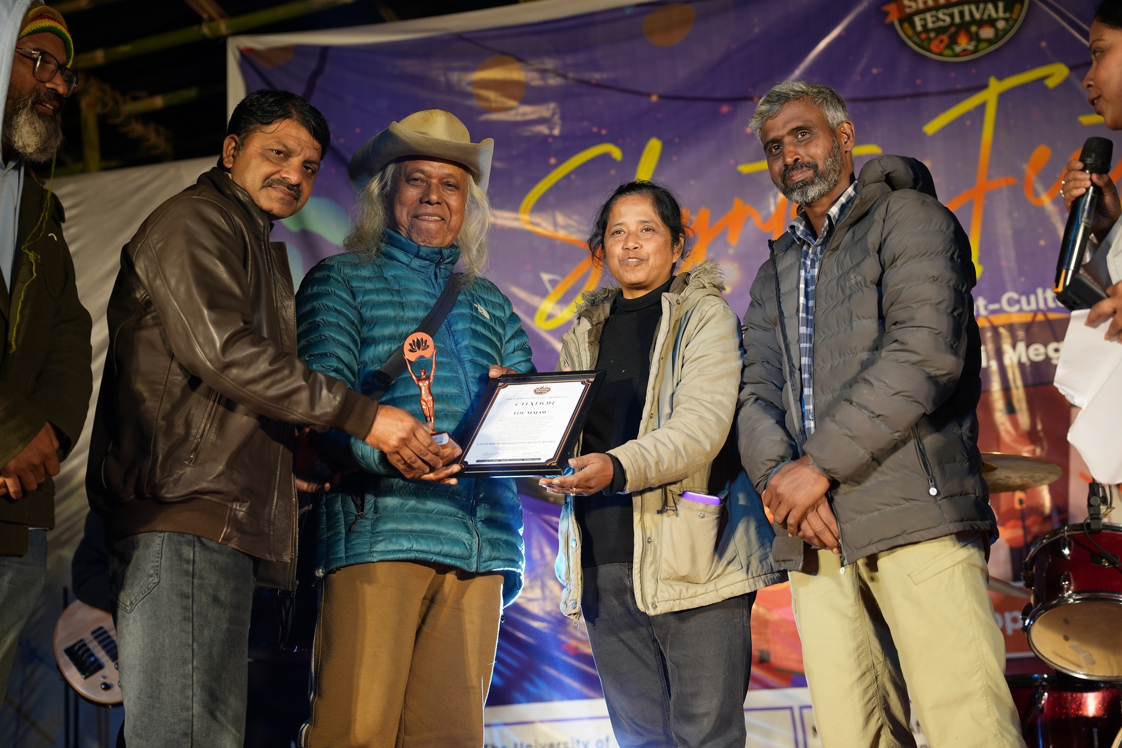 Lou Majaw Honoured with Shyntor Excellence Award at Inaugural Shyntor Festival