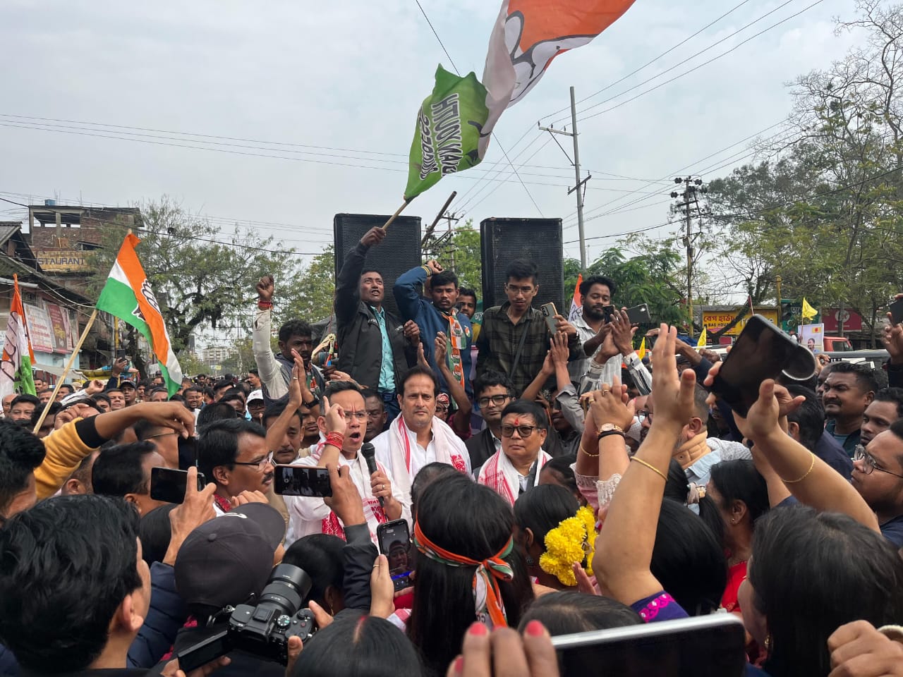 Congress’ Debabrata Saikia Files Nomination from Nazira, Leaders Launch Sharp Attack on BJP