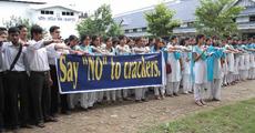 Nagaon students against fire crackers
