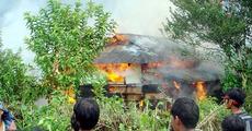 Houses Set on Fire in suspect of practicing witchcraft at a village in Meghalaya
