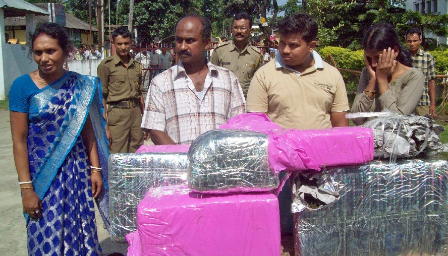 Ganza seized, 4 arrested in Rangiya