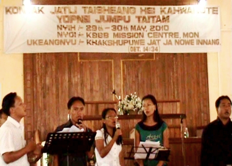 Mass prayer programme at Mon, Nagaland