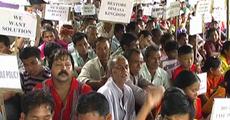 Sit-in-demonstration at Maibang in support of ‘Dimaraji’