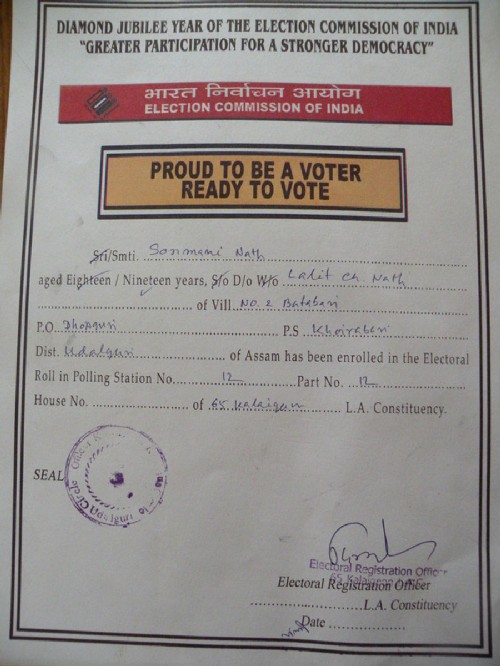 EC's certificate to new voters