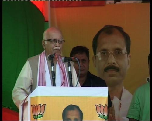 L K Advani addressing at Raha