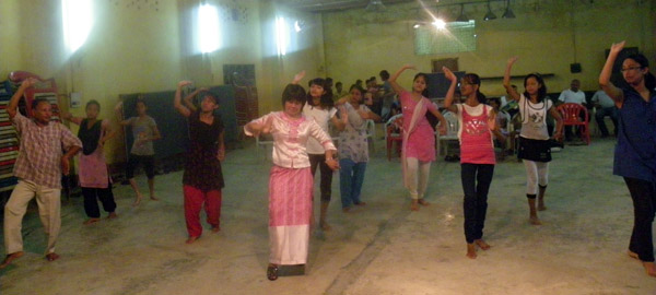 Tai dance workshop  at Sivasagar