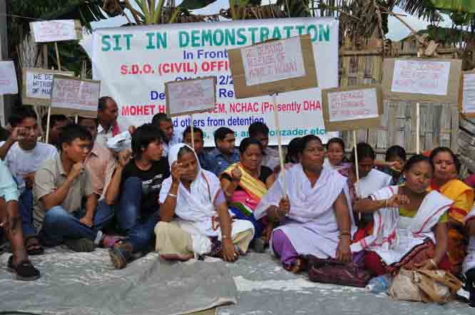 Sit-in- Demonstration demanding release of Mohet Hojai