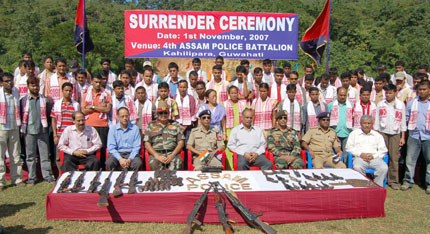 Major blow for ULFA: Ujjal, 65 others surrender