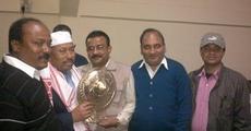 Punaram Mili is felicitated at Sivasagar