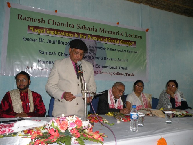 Ramesh Saharia memorial lecture at Tangla