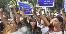 Protest rally against Guwahati molestation