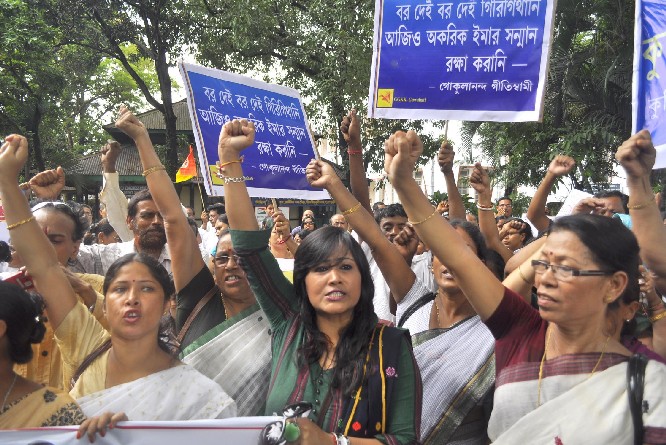 Protest rally against Guwahati molestation