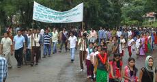 Protest rally at Haflong