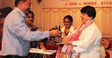Felicitation of Kalpana Lajmi at Golaghat