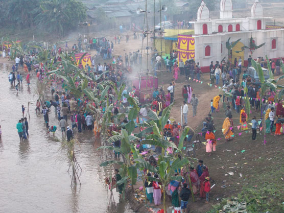 Chhath puja celebrated at Dudhbnoi