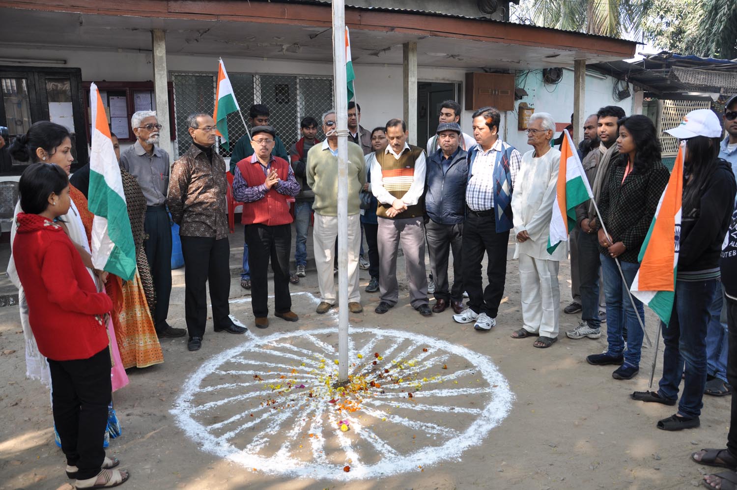  Tricolor hoisted at press club