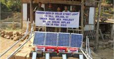 Assam Rifles installs solar street lights in Dima Hasao district