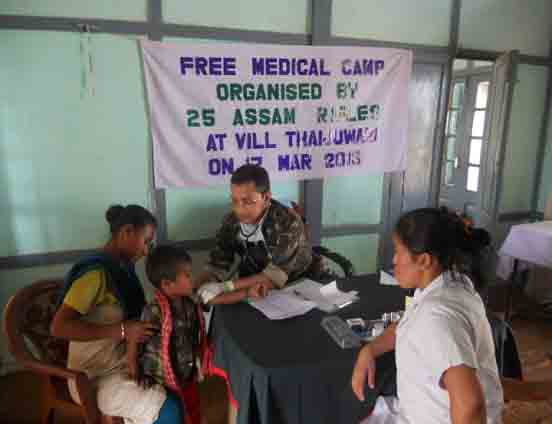 Free medical camp by Assam Rifles 