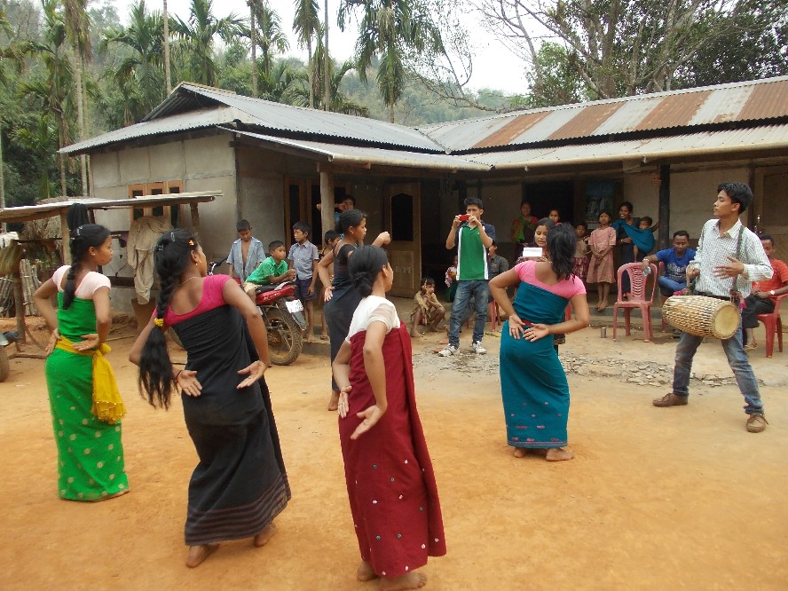 Bihu workshop at Garbhanga Reserve Forest