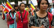 Buddhist followers protest rally at Guwahati