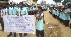 Rally against bad roads in Dima Hasao