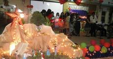 Students celebrate Christmas before exams