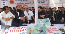 Dharna at Latashil against poaching