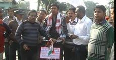 Save rhino campaign on bicycle