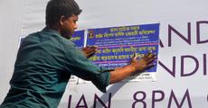 Protest over hoardings 