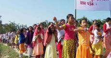 Protest rally at ULFA cadre's adya shradha