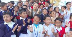 Manas Robin at children's conference