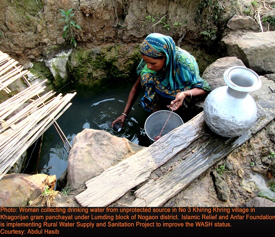 No to unprotected water source